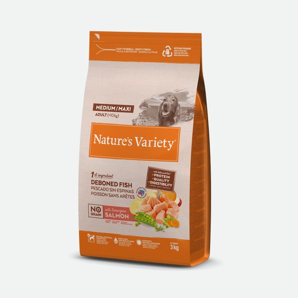 Nature's Variety No Grain Adult Medium/Maxi Norwegian Salmon - 3 kg