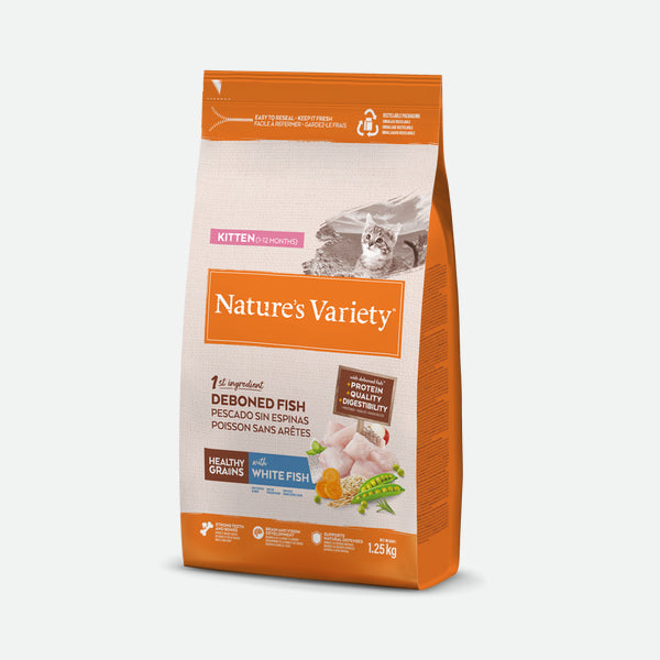 Nature's Variety Healthy Grain Kitten White Fish - 1,25 kg