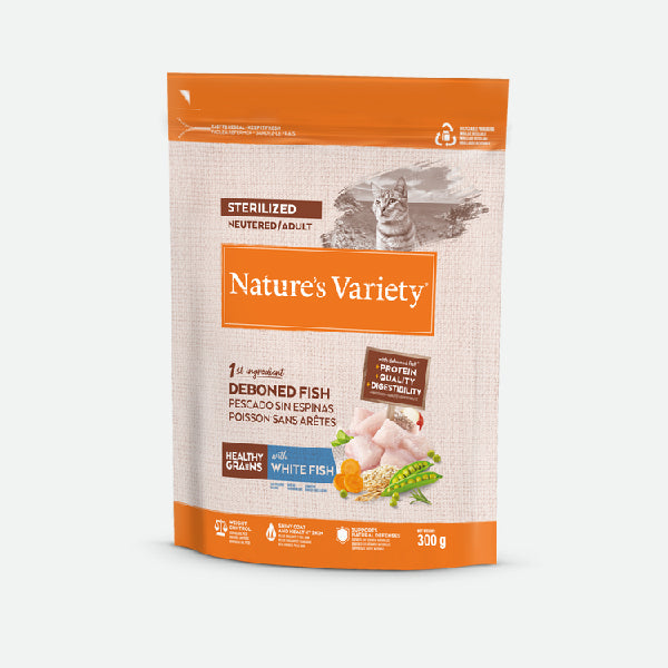 Nature's Variety Healthy Grains Sterilized White Fish - 300 g