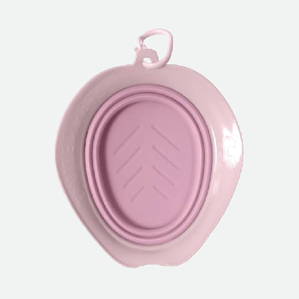 Bebedero plegable Leaf Bowl Rosa - 250 ml.