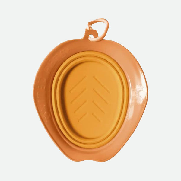 Bebedero plegable Leaf Bowl Naranja - 250 ml.