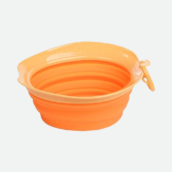 Bebedero plegable Leaf Bowl Naranja - 250 ml.