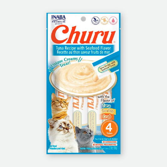 Churu Receta de atún con marisco - 4 x 14 gr.