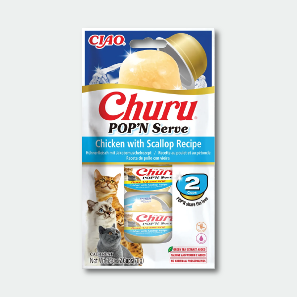 Churu POP'N SERVE Pollo con Vieira 2 x 35 g
