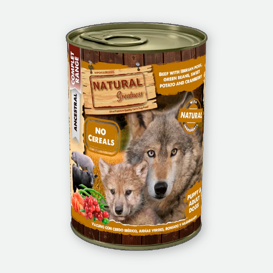 Natural Greatness Vacuno y cerdo ibérico con judías verdes - 400 gr.