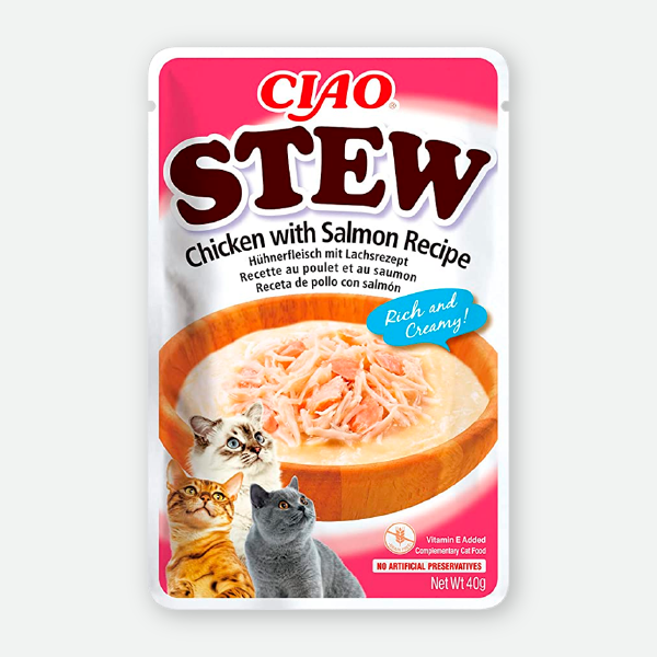 Ciao Stew Chicken and Salmon Stew - 40 gr.