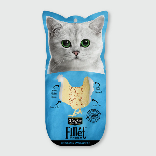 Kit Cat FilletFresh Pollo y pescado ahumado - 30 gr.