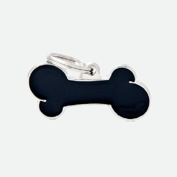 Placa identificativa Myfamily Black XL Bone
