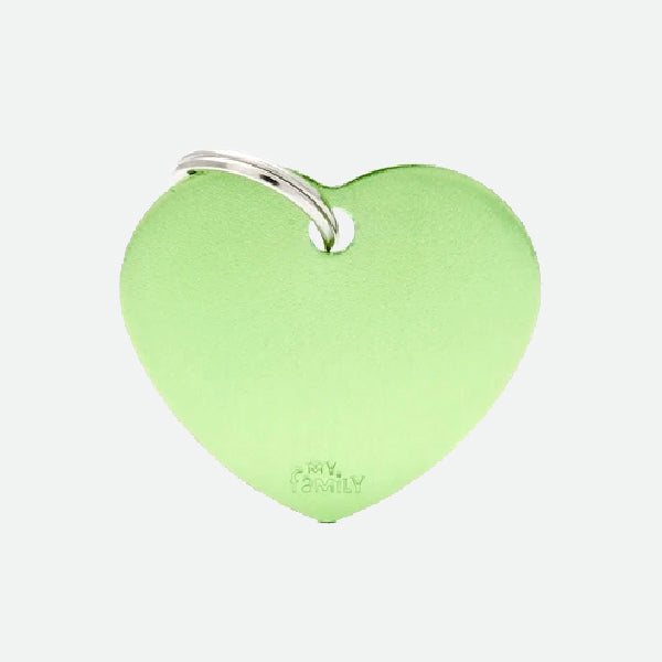 Placa identificativa Myfamily Green Big Heart