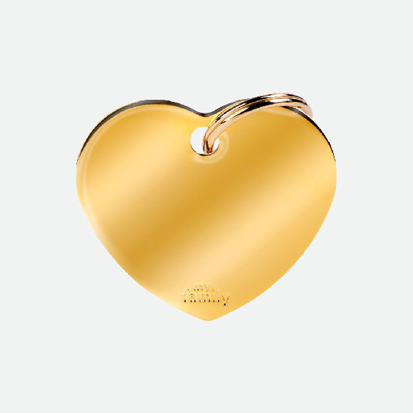 Placa identificativa Myfamily Golden Big Heart