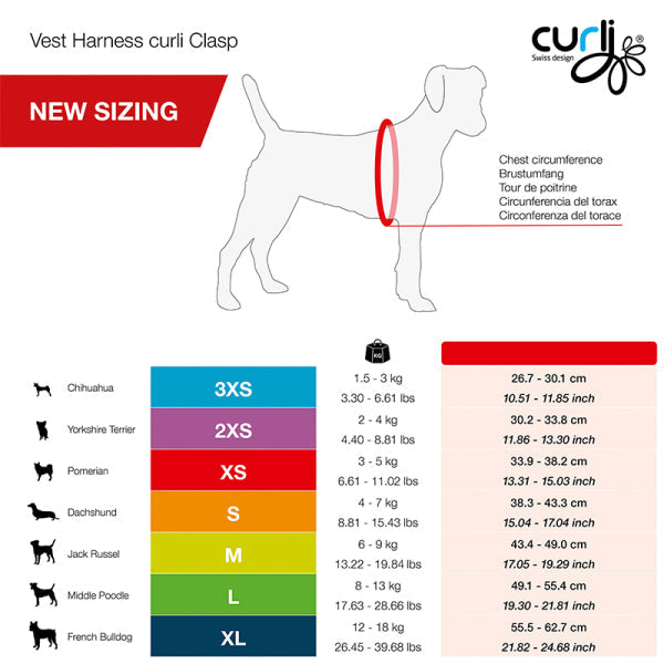 Curli Air Mesh Clasp Harness - Fuchsia