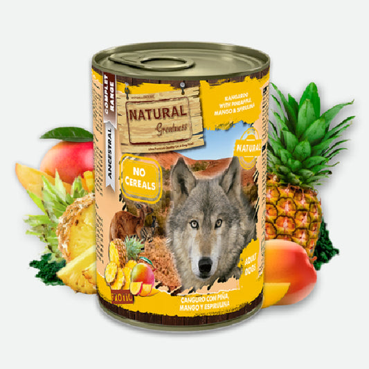 Natural Greatness Canguro y Piña - Lata 400 gr - Snackbar Vidanimal