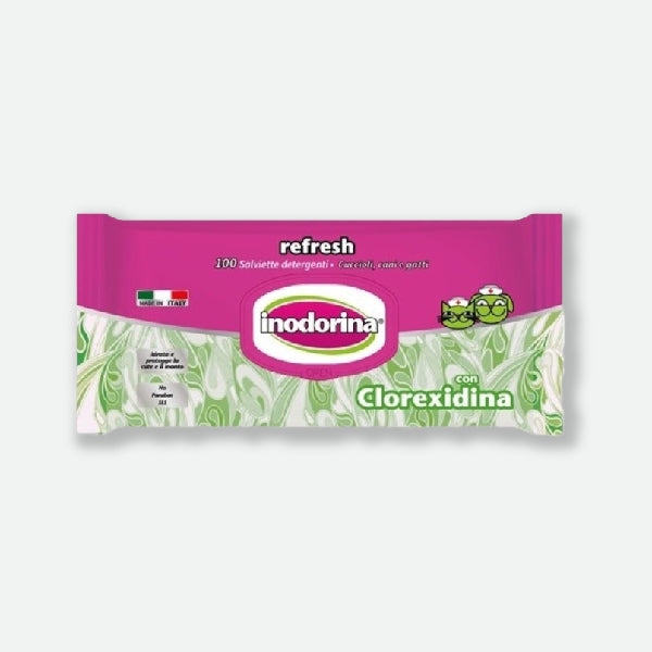 Toallitas refrescantes con clorhexidina - Snackbar Vidanimal
