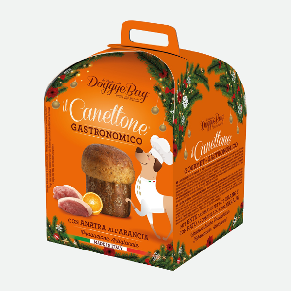 Canettone Panettone Gourmet con pato a la naranja para perros - 125 gr.