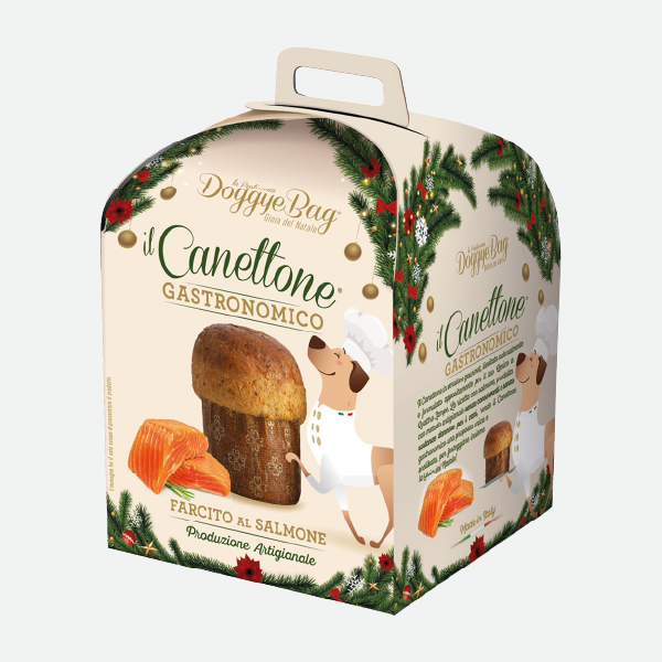Canettone Panettone Gourmet con salmón para perros - 125 gr.