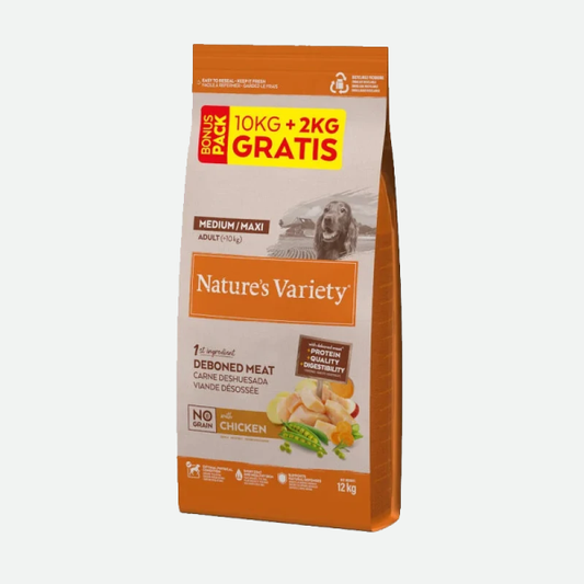 Nature's Variety No Grain Adult Medium/Maxi Chicken -  10+2 kg