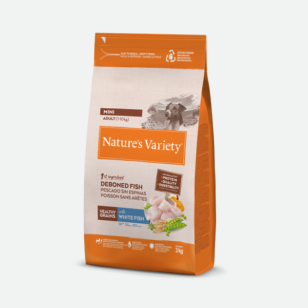 Nature's Variety Healthy Grains Adult Mini White Fish - 3 kg