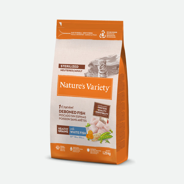 Nature's Variety Healthy Grains Sterilized White Fish - 1,25 kg