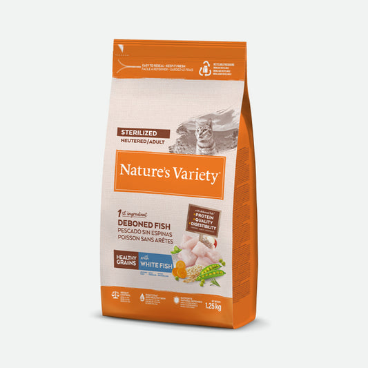 Nature's Variety Healthy Grains Sterilized White Fish - 1,25 kg