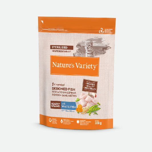 Nature's Variety Healthy Grains Sterilized White Fish - 300 g