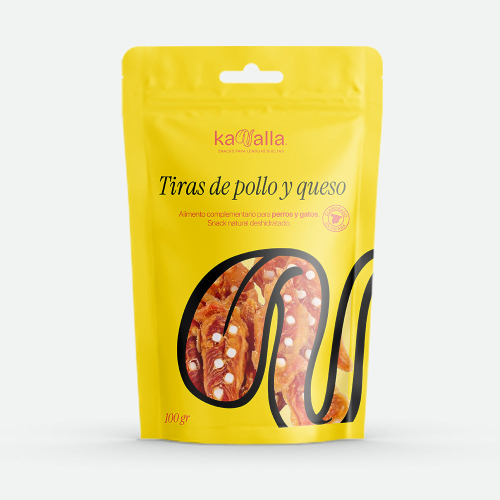 Kanalla Tiras de pollo y queso - 100 gr.