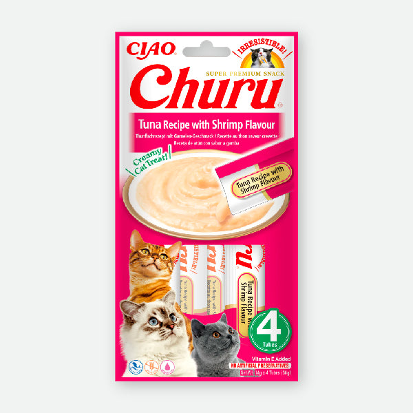 Churu Receta de atún con gambas - 4 x 14 gr.