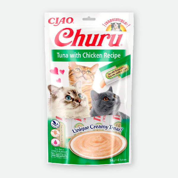 Churu Receta de atún con pollo - 4 x 14 gr.