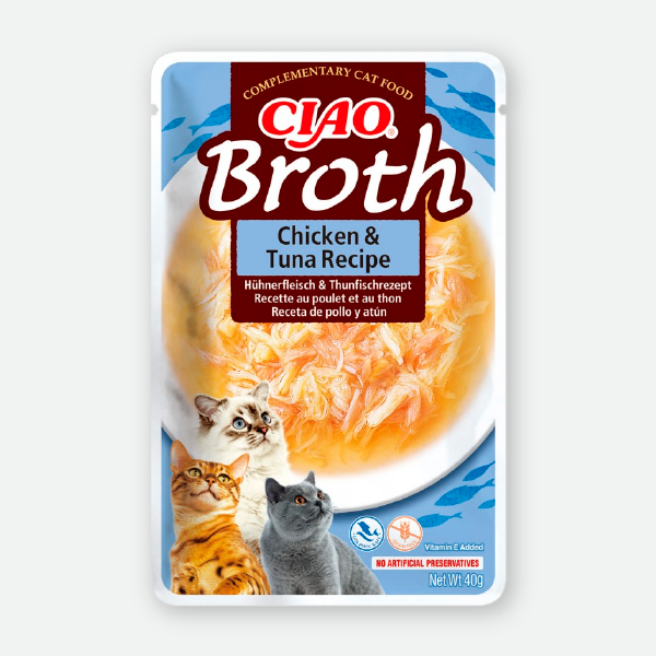Ciao Broth Caldo con pollo y atún - 40 gr.