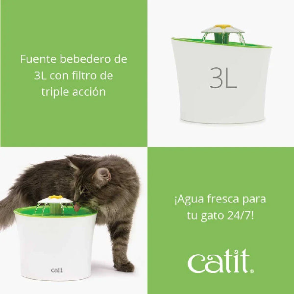 Catit Flower Fountain fuente para gatos - 3 L