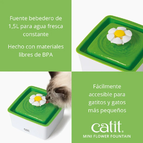 Catit mini Flower Fountain fuente para gatos - 1,5 L