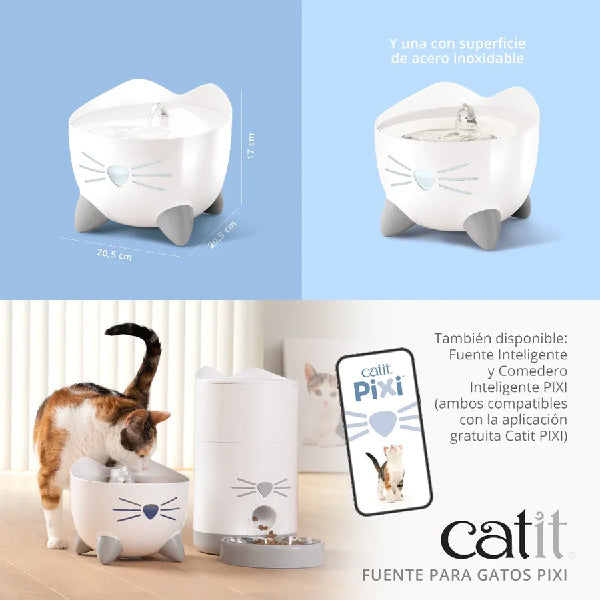 Catit PIXI Fuente para Gatos 2,5 L - Verde
