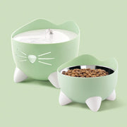 Catit PIXI Combo Fuente para Gatos 2,5 L y comedero - Verde