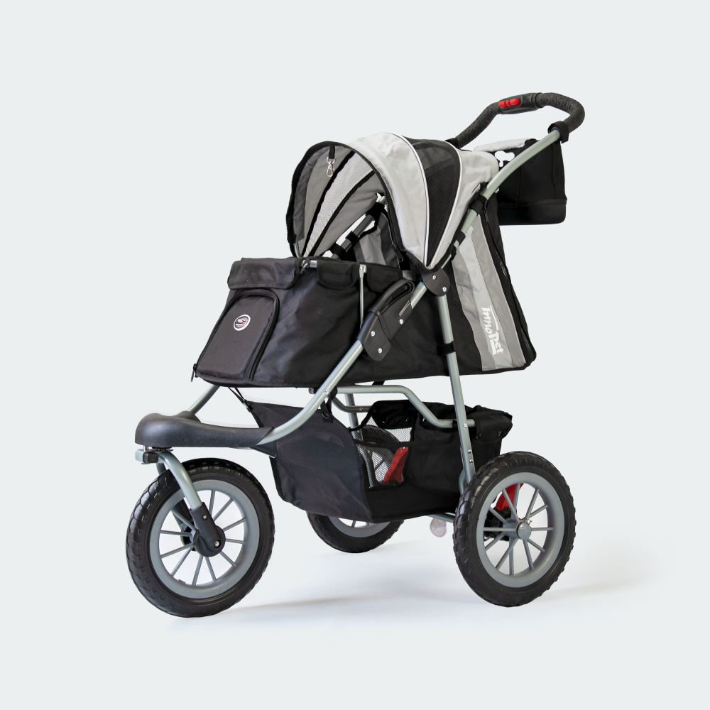 Carricoche de paseo InnoPet Comfort EFA Eco - Negro y plata