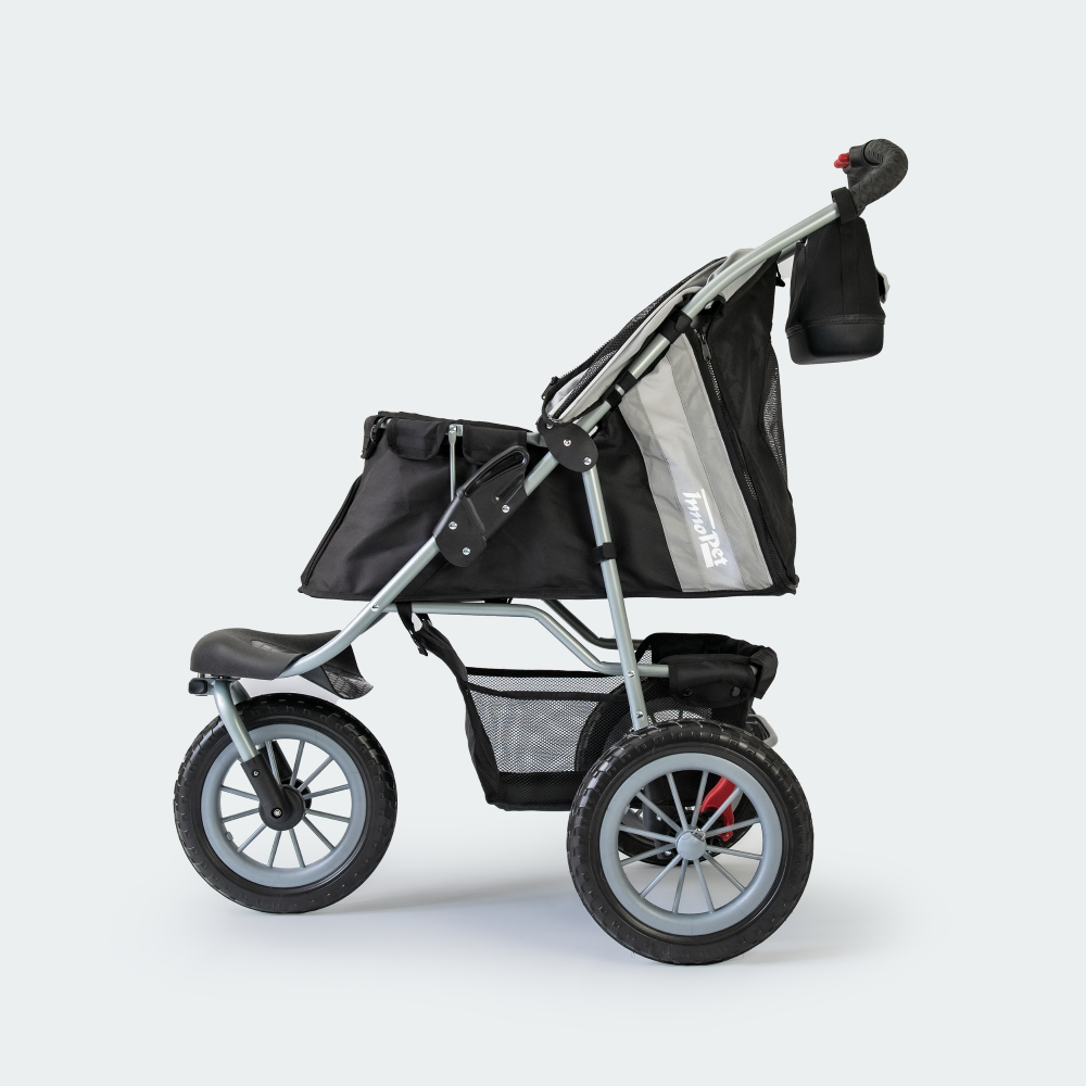 Carricoche de paseo InnoPet Comfort EFA Eco - Negro y plata