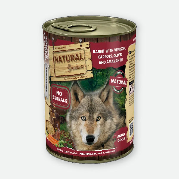 Natural Greatness Conejo con venado y zanahorias - 400 gr.