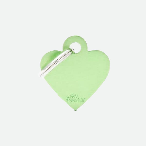 Placa identificativa Myfamily Green Small Heart