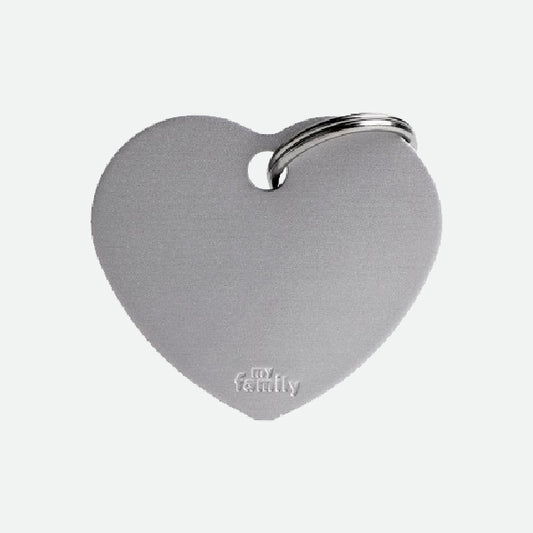 Placa identificativa Myfamily Grey Big Heart