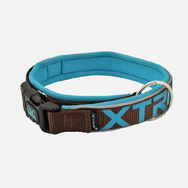 Collar X-TRM Cronos Neon Flash - Marrón y azul