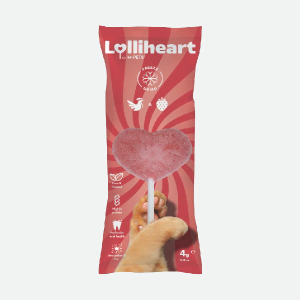 M-PETS Lolliheart de pollo y fresa 4 g