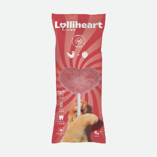 M-PETS Lolliheart de pollo y fresa 4 g