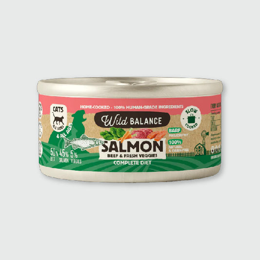 Wild Balance Salmón y ternera con verduras - 120 gr.