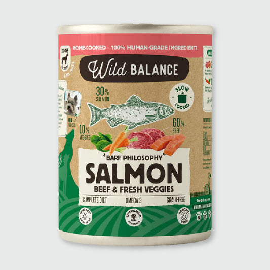 Wild Balance Salmón y ternera con verduras frescas - 400 gr.