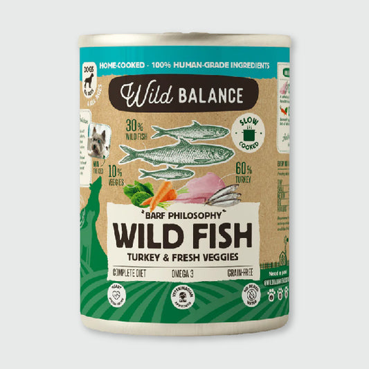 Wild Balance Pescado y pavo con verduras frescas - 400 gr.