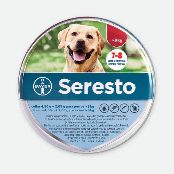 Seresto - Collar antiparásitos para perros - Snackbar Vidanimal